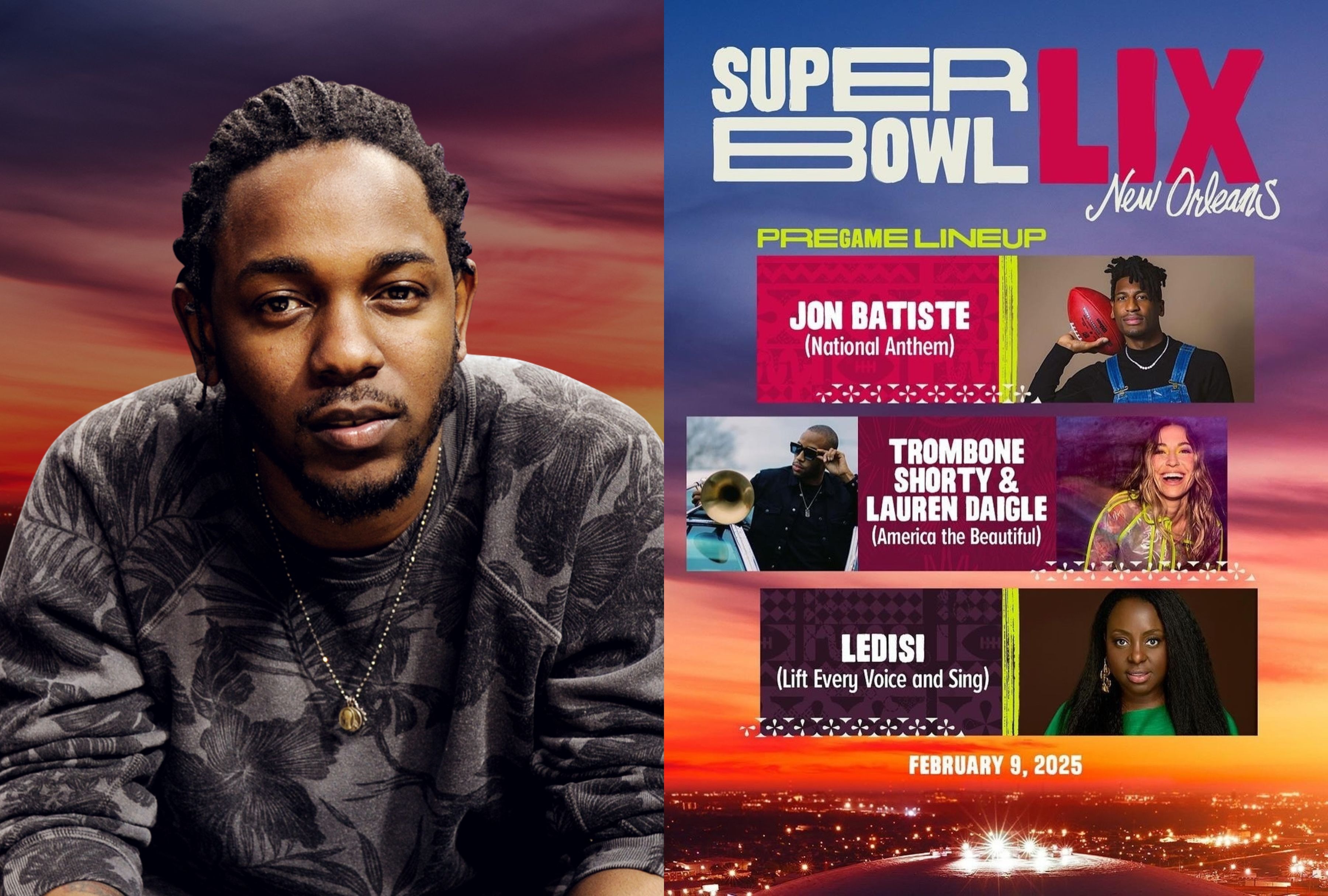 What time is the Super Bowl 2025 halftime show? Find out the start time in the United States for Kendrick Lamar, SZA and Jon Batiste's performance. Find here the TV channels, streaming options and all the information you need. | Photo by @adoringdaigle / Instagram / Depor