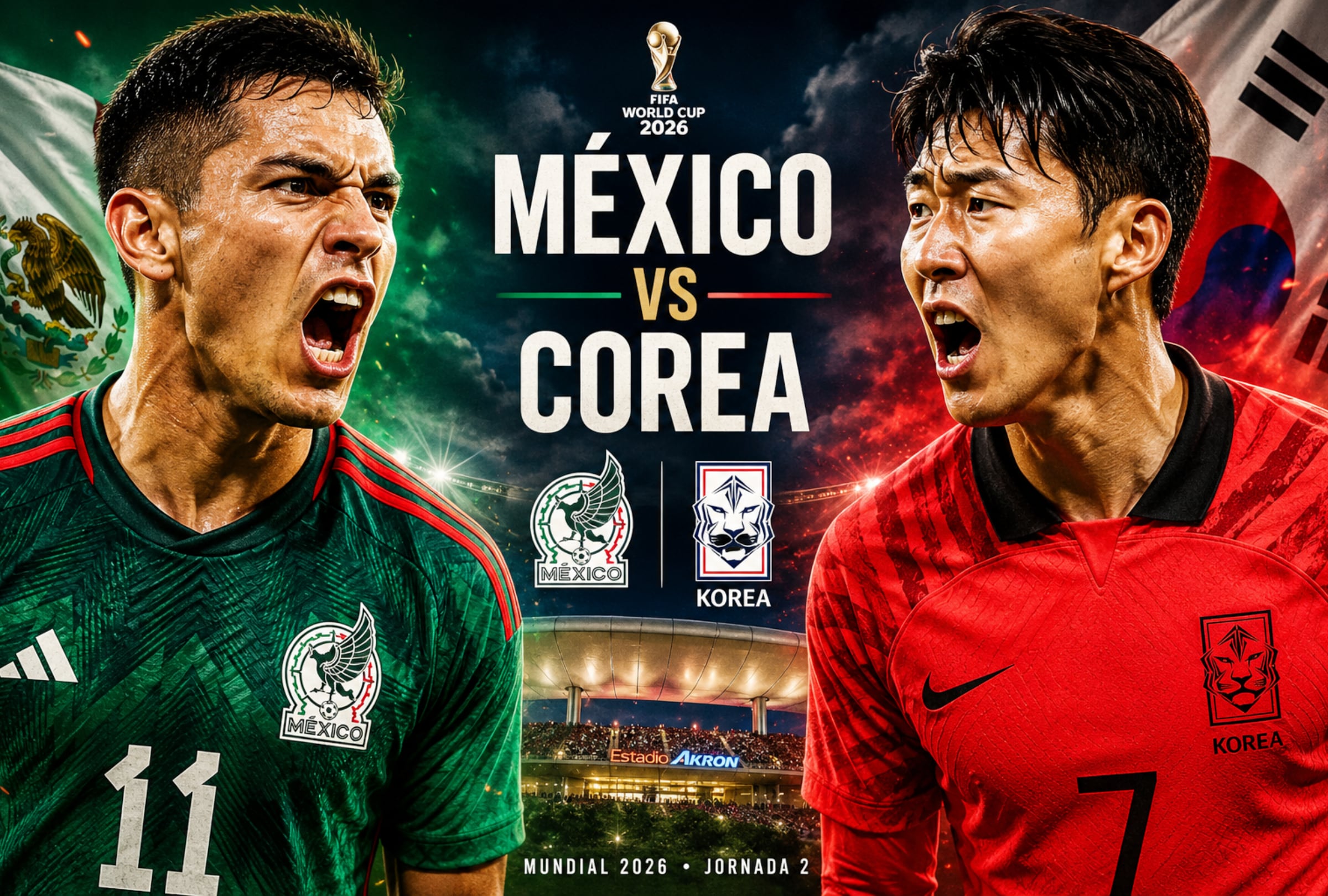 GUADALAJARA, JALISCO (ESTADOS UNIDOS), 18/06/2026.- Lista de canales de televisión y servicios streaming para ver el partido México vs. Corea del Sur EN VIVO GRATIS por la Jornada 2 del grupo A del Mundial 2026 en el Estadio Akron de Guadalajara, Jalisco. FOTO DE NOÉ YACTAYO