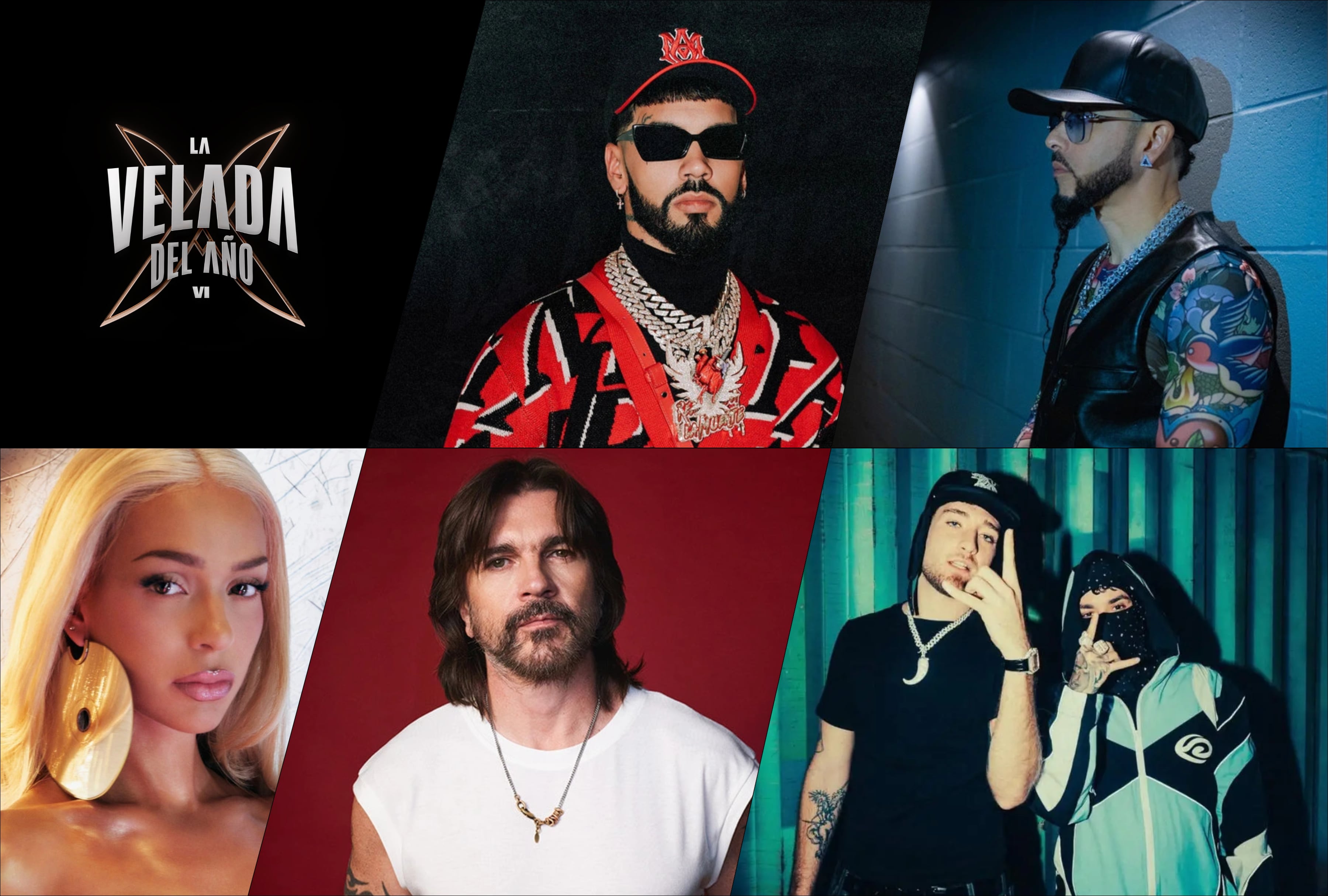 Conoce a los artistas invitados que actuarán sobre el escenario de La Velada del Año VI de Ibai Llanos. Consulte el horario de las presentaciones musicales que acompañarán la jornada de boxeo. | Crédito: infolavelada.com / Composición Mag