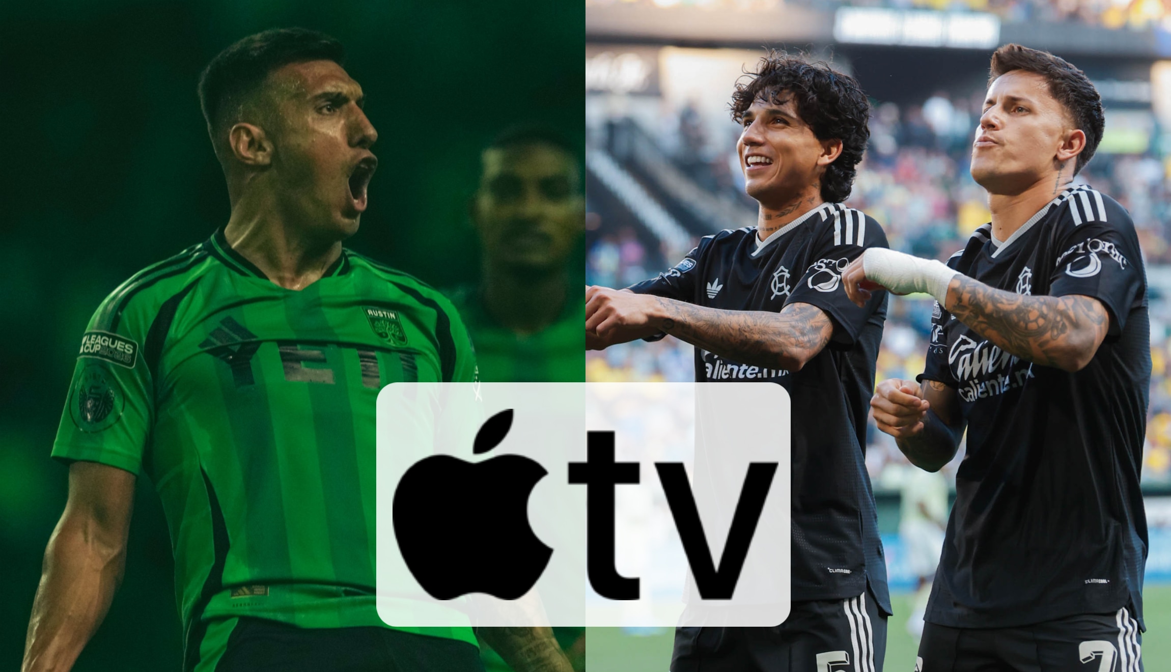 Señal de Apple TV EN VIVO para ver la transmisión de América vs. Austin FC en directo, este jueves 13 de agosto, por la fase de grupos de Leagues Cup 2026. (Fotos: @clubamerica / @austinfc / Composición Depor)