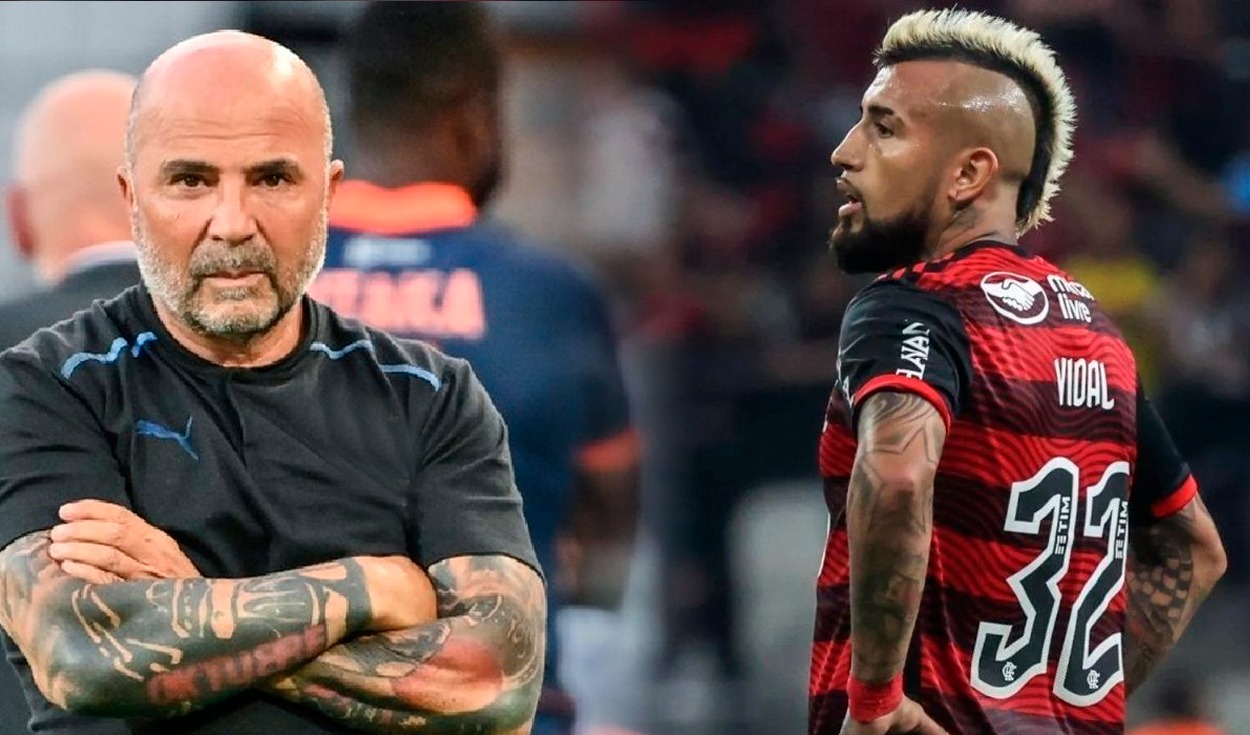 Culpan a Sampaoli de la salida de Arturo Vidal del Flamengo. (Foto: AFP/Flamengo)