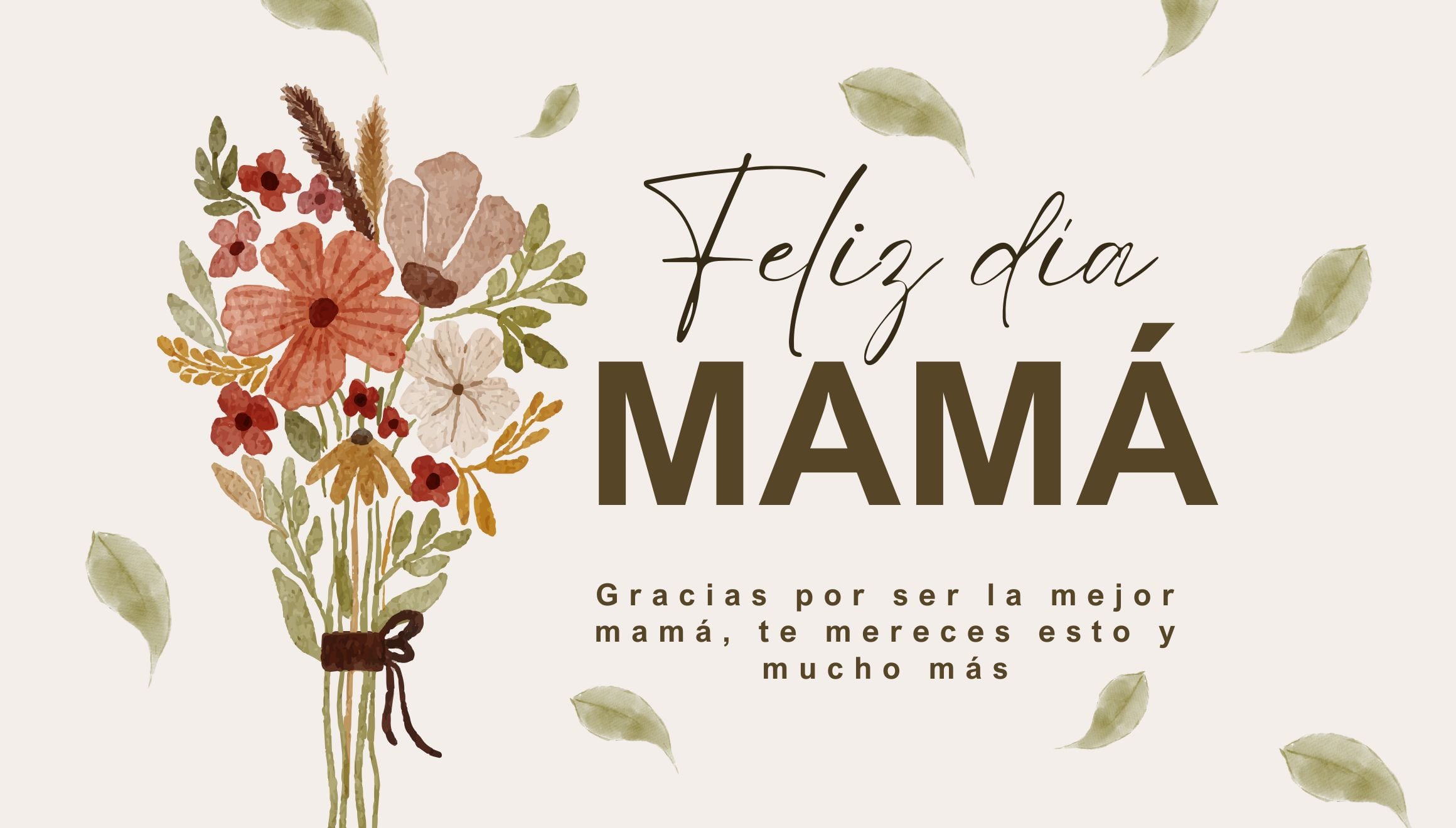 ¡Feliz día, mamá! Gracias por ser la mejor mamá, te mereces esto y mucho más. | Crédito: pinterest.com / canva.com