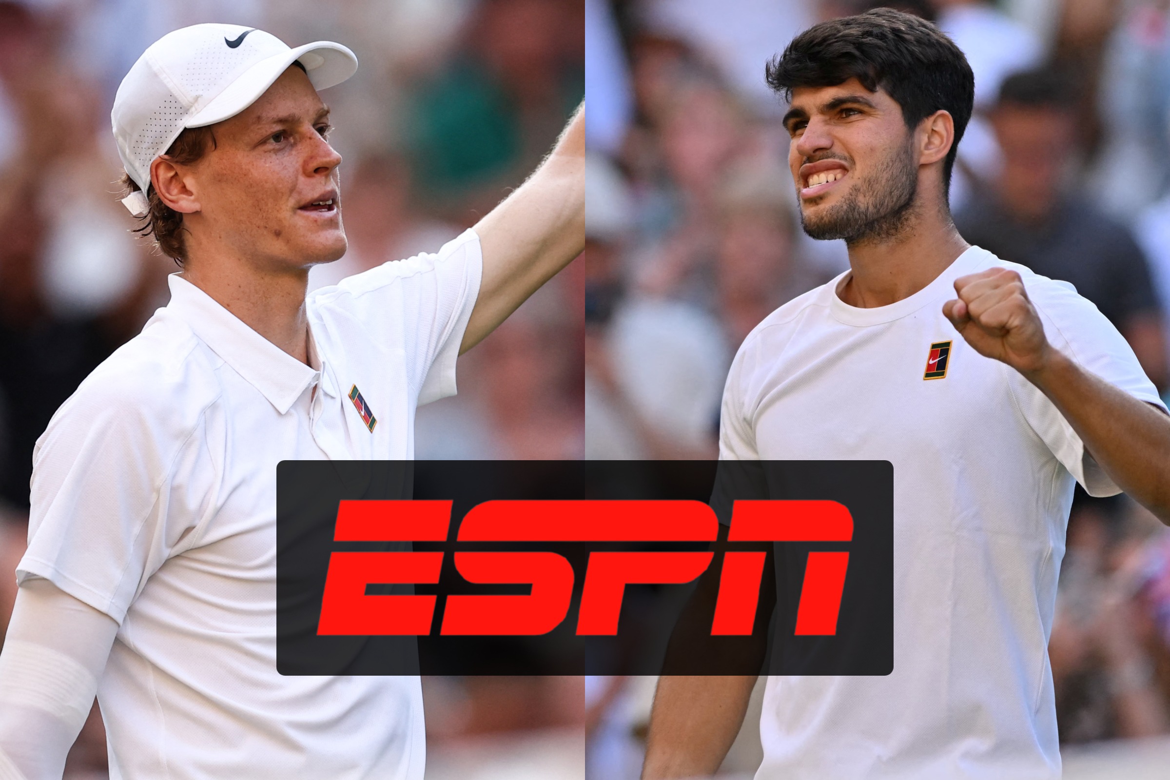 Transmisión de ESPN y Disney Plus para ver en TV y streaming el juego Alcaraz vs. Sinner, por la final del Wimbledon 2025. (Fotos: AFP / Composición MAG)