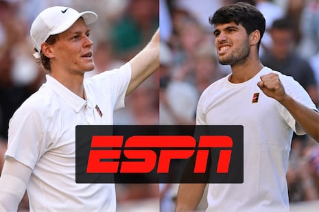 ESPN transmitió la final Alcaraz vs. Sinner (1-3) por la final de Wimbledon 2025
