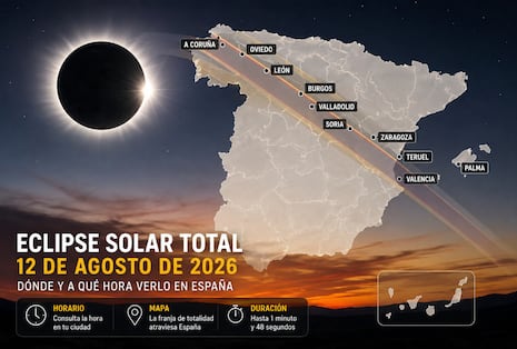¿A qué hora ver el eclipse solar total del 12 de agosto en España?