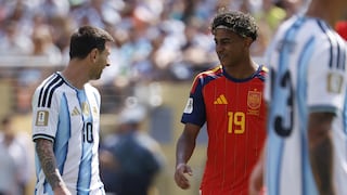 ¡Encuentro de generaciones! Messi y Lamine Yamal se saludaron antes de la gran final del Mundial