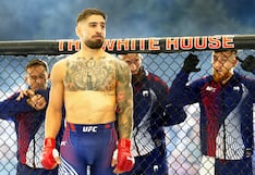 El rostro de Ilia Topuria tras la guerra con Justin Gaethje en UFC Freedom 250