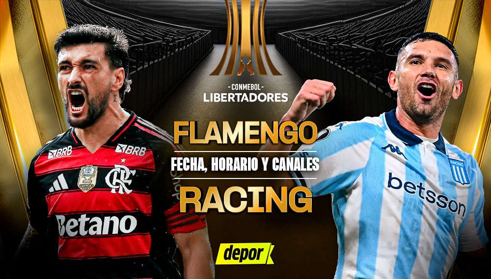 Racing vs. Flamengo por Copa Libertadores: fecha, horarios y canales de TV. (Diseño: Christian Marlow)