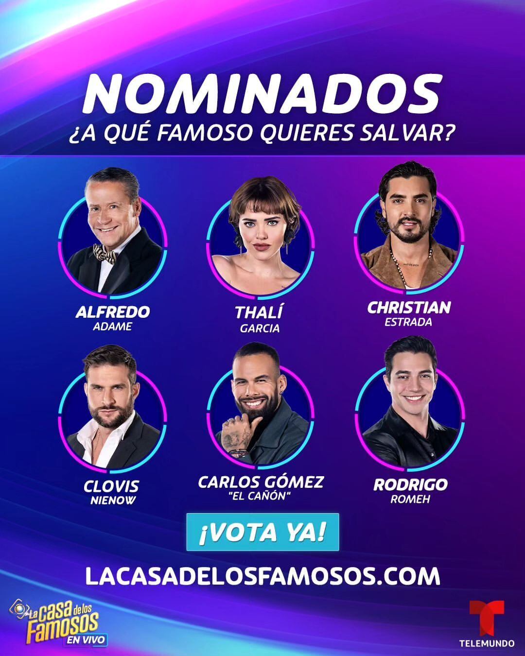 Ellos son los primeros famosos nominados de la cuarta temporada de "La casa de los famosos" (Foto: Telemundo)