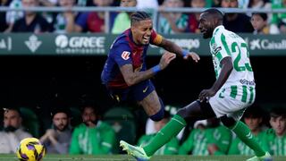 Barcelona volvió a tropezar en LaLiga: empate 2-2 ante Betis y el Real Madrid se relame