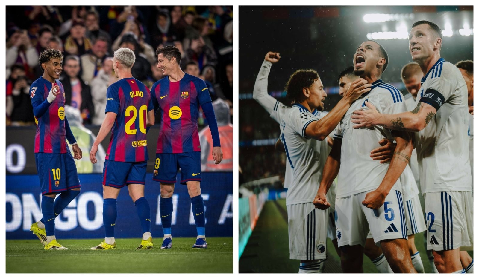 Barcelona vs. FC Copenhague se enfrentan por la Champions League 2025-26. (Foto: Composición - Barcelona / Copenhague)