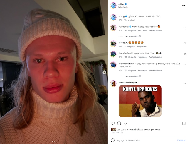 Erling Haaland deseó "Feliz año nuevo a todos" en sus redes sociales | Foto: IG