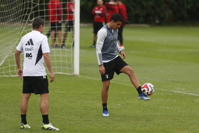 Entrenamiento de la selección peruana de fútbol con miras a la próxima fecha doble por las eliminatorias 2026. (Foto: Mario Zapata Nieto / @photo.gec)