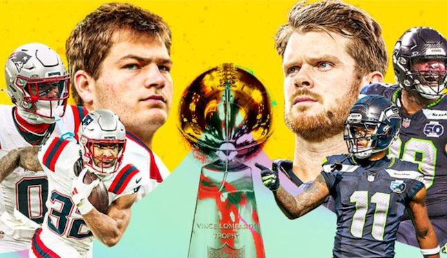 Patriots vs. Seahawks se enfrentan por el Super Bowl 2026. (Foto: ESPN)