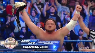 ¡Se le hizo! Samoa Joe se convirtió en campeón de los Estados Unidos en el SmackDown previo a Fastlane 2019 [VIDEO]