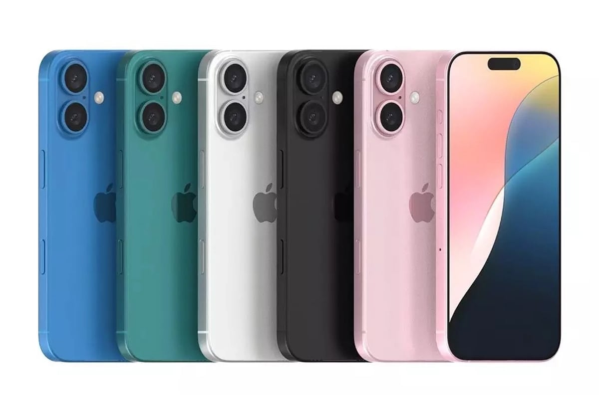Así son los nuevos colores de los iPhone 16: desde el azul hasta el rosado. (Foto: Apple)