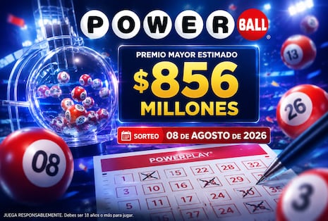 Números ganadores del Powerball, 08/08/2026: resultados del sorteo por $856 millones en Estados Unidos