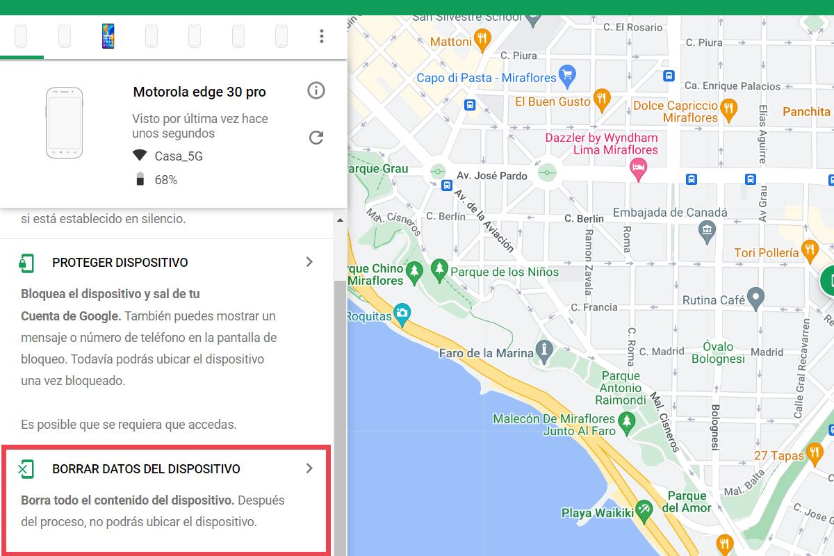 De esta manera podrás evitar que el ladrón acceda a tus datos con Google Maps. (Foto: MAG - Rommel Yupanqui)