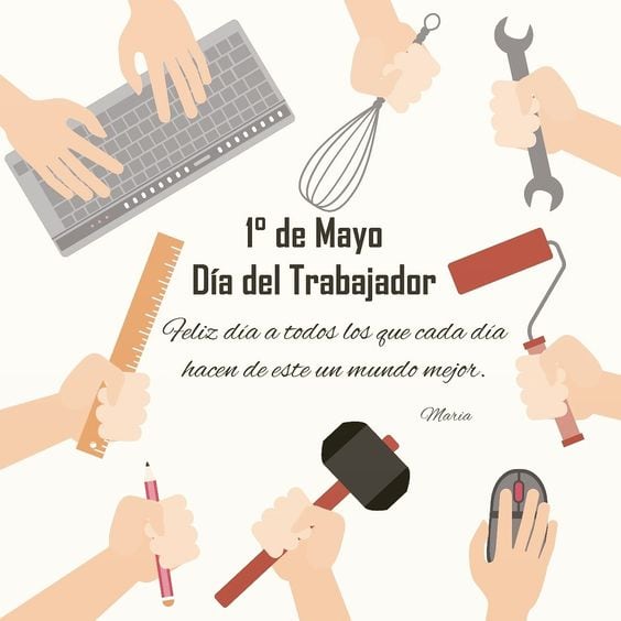 Imágenes Día del Trabajador 2024: postales con mensajes para dedicar (Foto: Internet)