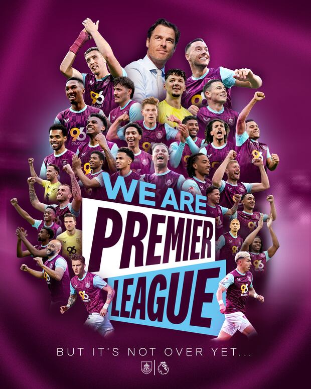Burnley subió esta imagen a sus redes sociales para celebrar el ascenso a la Premier League.