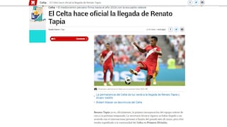 Tendencia en España y Holanda: así informó la prensa extranjera el fichaje de Renato Tapia por Celta de Vigo