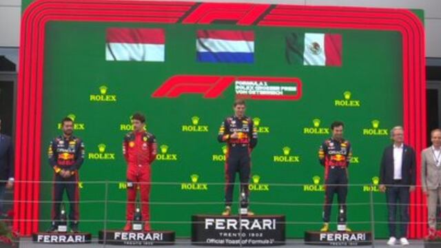 ¡Festeja México! ‘Checo’ Perez  se subió al podio en el GP de Austria tras una gran carrera