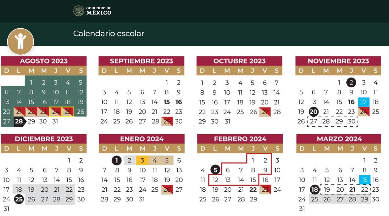 Calendario escolar de la Secretaría de Educación Pública (SEP) (Foto: SEP)