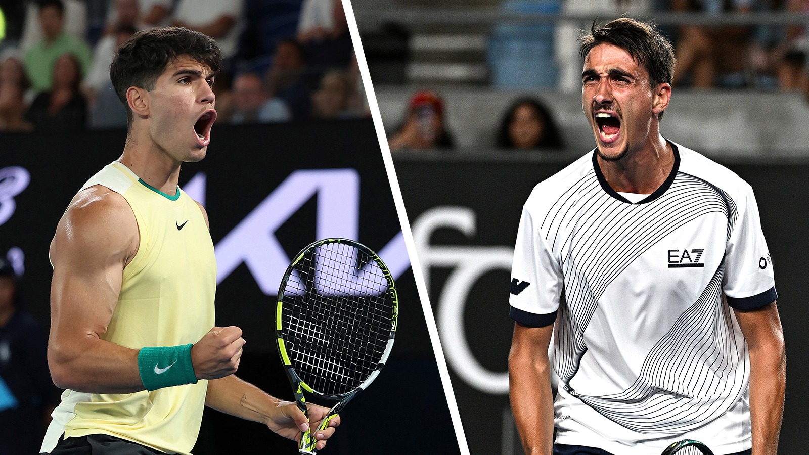 Horarios del juego Alcaraz vs. Lorenzo por la Australian Open. (Foto: AFP)