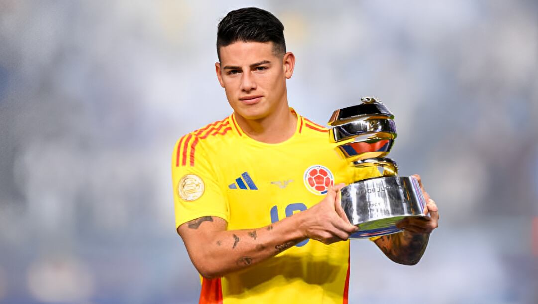 James Rodríguez fue elegido el mejor jugador de la Copa América 2024. (Foto: Getty Images)