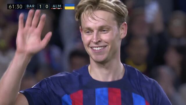 Inatajable remate: De Jong marcó el 2-0 parcial de Barcelona ante Almería [VIDEO]