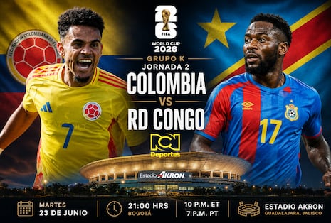 Canal RCN televisó el partido Colombia 1-0 RD Congo por el Mundial 2026