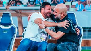 ¡Abrazo del alma! Claudio Pizarro y Pep Guardiola protagonizan emotivo reencuentro