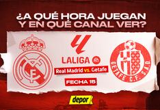 Canales TV Real Madrid vs. Getafe: a qué hora juegan por LaLiga