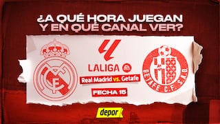 Canales TV Real Madrid vs. Getafe: a qué hora juegan por LaLiga
