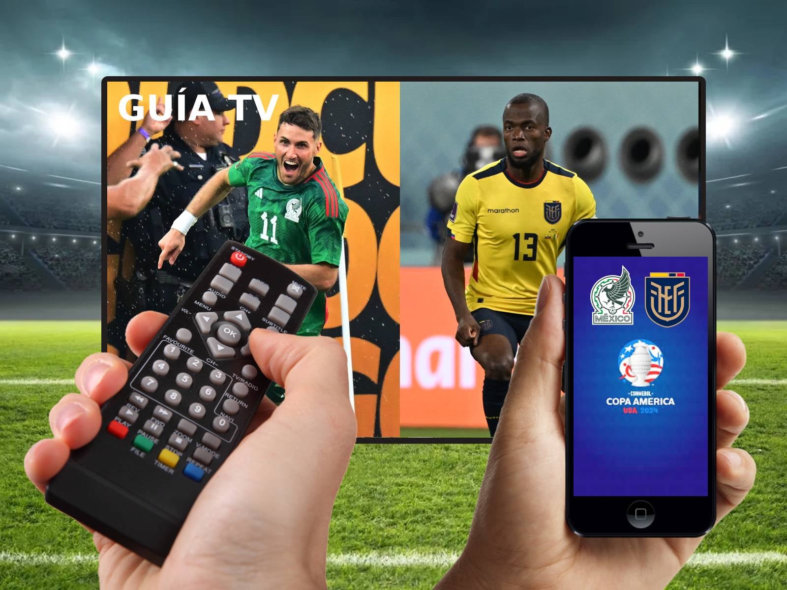 Lista de canales de TV para seguir el partido México vs. Ecuador este domingo 30 de junio por la tercera jornada del grupo B de la Copa América 2024 desde el Estadio de la Universidad de Phoenix, Arizona. (Foto: AFP)