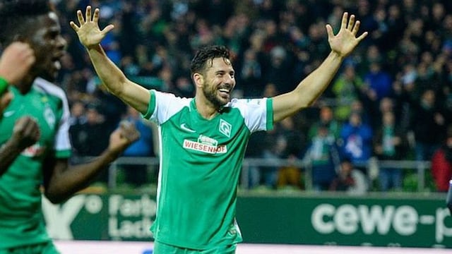 Claudio Pizzaro y el nuevo récord que obtuvo con la camiseta de Werder Bremen