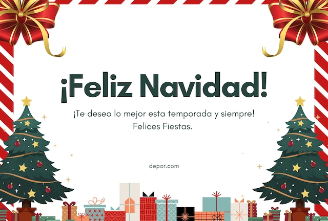¡Feliz Navidad! ¡Te deseo lo mejor esta temporada y siempre! Felices Fiestas. | Crédito: Canva / Composición Depor