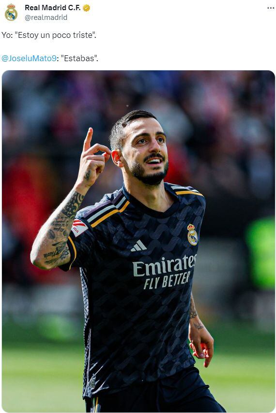 El Real Madrid celebra el gol de Joselu.