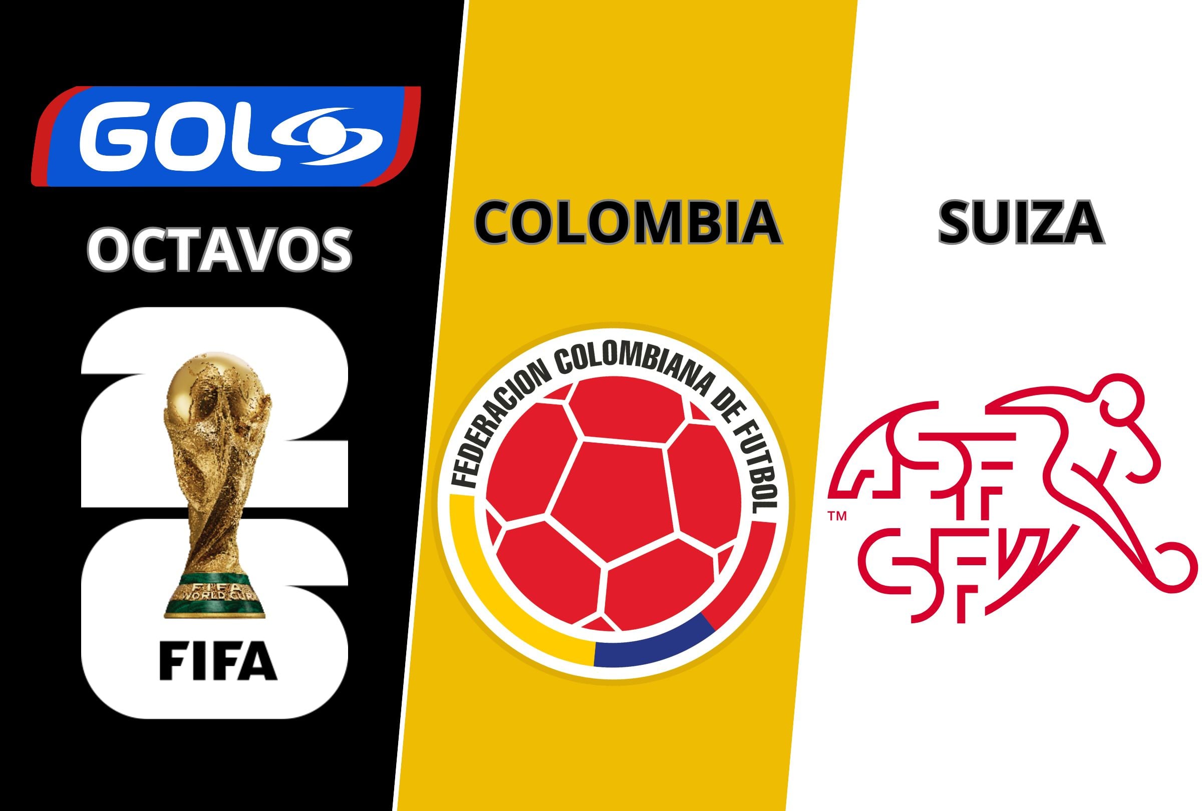 GOL Caracol transmite el partido Colombia vs. Suiza EN VIVO EN DIRECTO HOY martes 7 de julio por la Copa Mundial 2026. (Foto: Composición Mag)