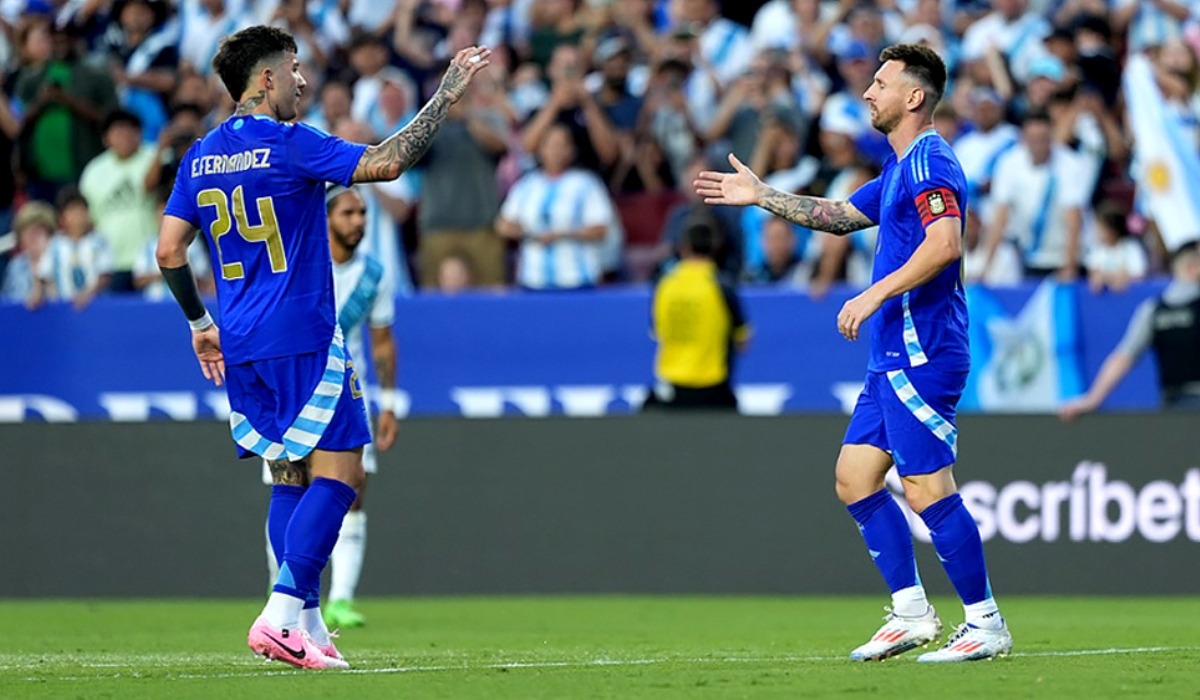 Argentina vs Guatemala en un partidos amistoso internacional en Estados Unidos. (Foto: @Argentina).