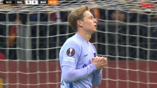 No se puede creer: el increíble fallo a puerta de De Jong en Barcelona vs Galatasaray [VIDEO]