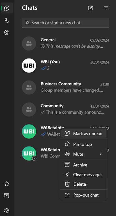 Vista previa de la nueva función "Chats emergentes". (Foto: WabetaInfo)