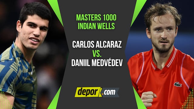 Alcaraz vs. Medvédev (2-0): video y resumen por Masters 1000 Indian Wells