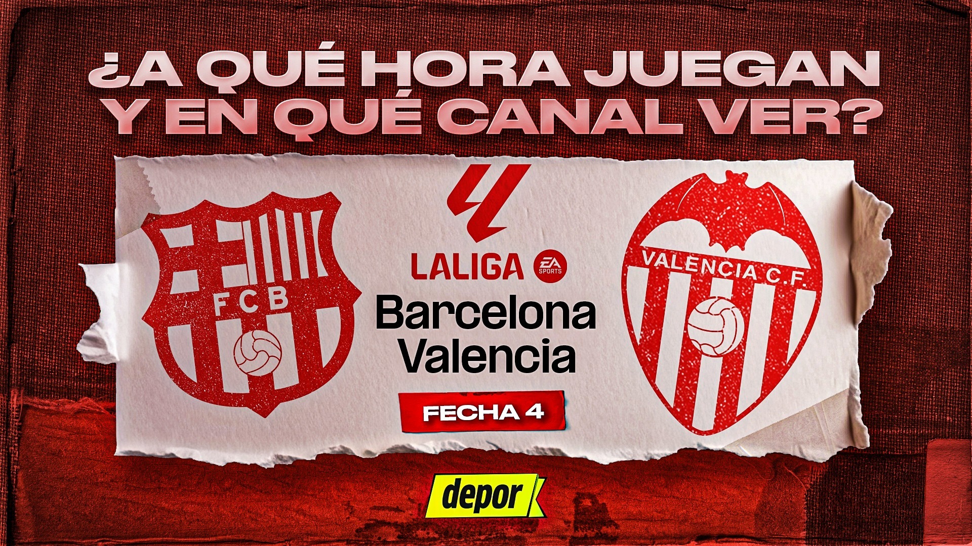 Barcelona y Valencia se enfrentan por LaLiga. (Diseño: Christian Marlow)