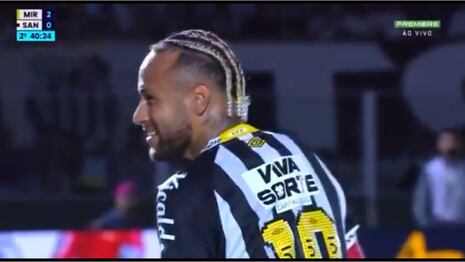 Neymar provocó a la tribuna rival: el gesto que enfureció a los hinchas de Mirassol