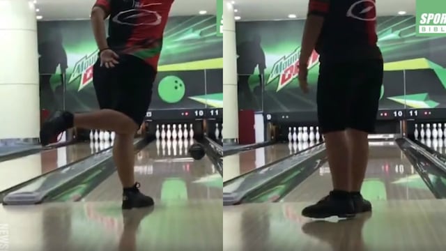 Este inusualtiro de bowling ha dejado a miles en Facebook con la boca abierta