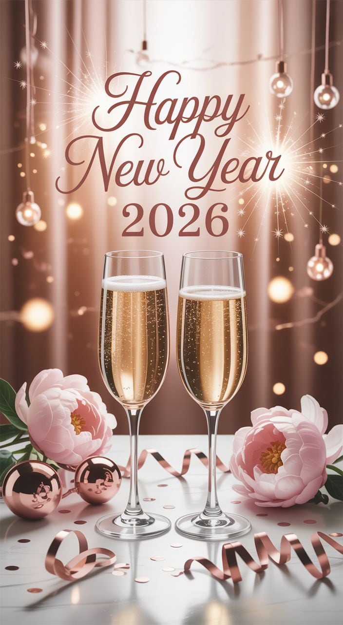 Choose one of these 100 phrases and messages for Happy New Year 2026! to dedicate to your loved ones on January 1 or December 31, via WhatsApp, Instagram, or Facebook. (Photo: Pinterest)