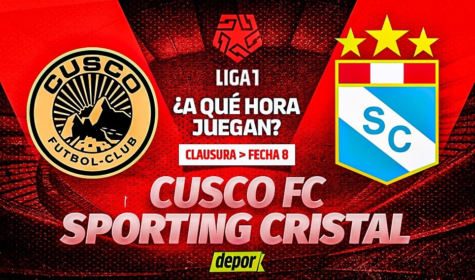 Cusco FC vs Sporting Cristal se enfrentan por la Fecha 8 del Torneo Clausura 2025. (Diseño: Christian Marlow)