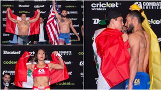 ¡A darlo todo! Así fueron los careos de los peruanos en la ceremonia de pesaje de la Copa Combate 2019 [FOTOS]