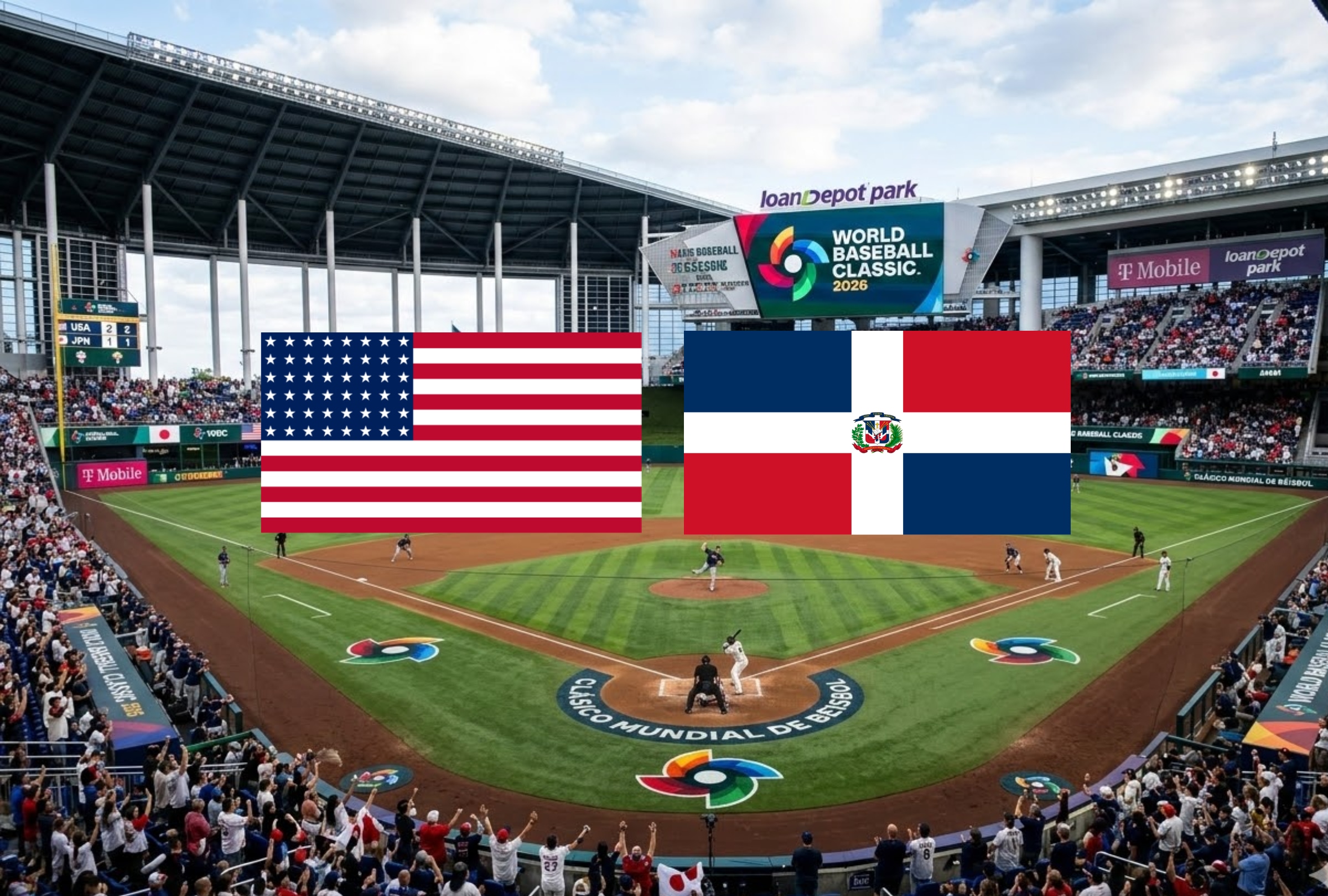 MIAMI, FLORIDA (UNITED STATES), 15/03/2026.- Get the complete broadcast guide for Team USA vs. DR: TV channels, streaming services and kickoff times in the U.S., Dominican Republic and Latin America. PHOTO BY PERPLEXITY AI FOR DEPOR.COM